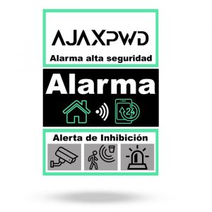 cartel alarma aluminio