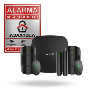 Kit Ajax ALEK negro. Hub 2 4G con 2 motionprotect 1 doorprotect 2 spacecontrol