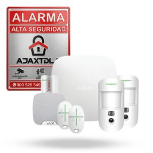 Kit Ajax OLENKA blanco. Hub 2 4G con 2 motioncam 1 homesiren 2 spacecontrol 1 doorprotect.