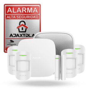 Kit Ajax SLAVIK blanco. Hub 2 4G con 4 motionprotect 1 streetsiren 1 doorprotect.