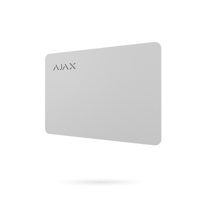 AJAX PASS tarjeta para Keypad Plus de sistema de alarma Ajax color blanco