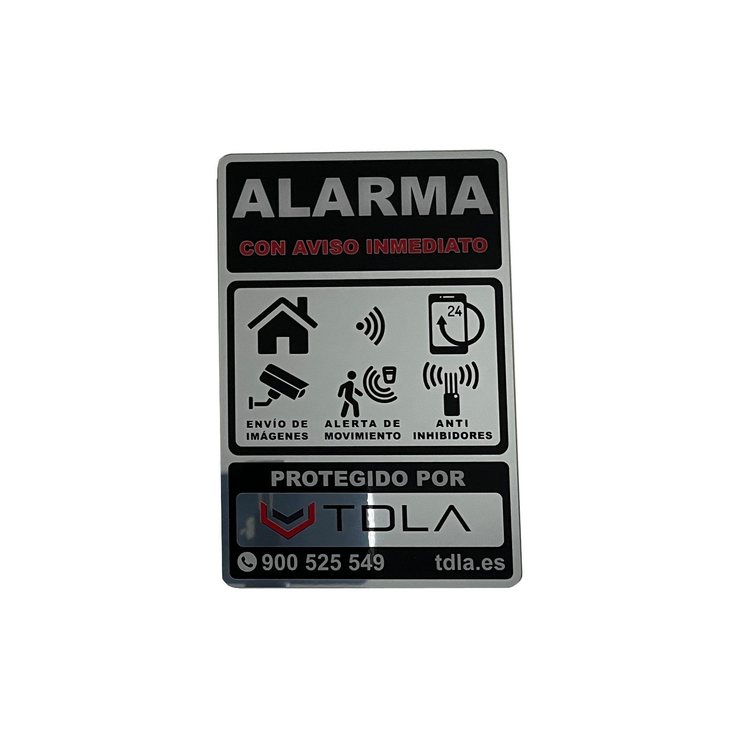 Cartel Alarma Comunitaria 50x70 En Chapa Galvanizada