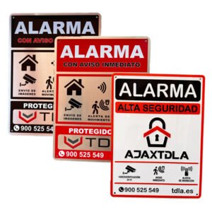 CARTEL PLACA ALARMA AJAX
