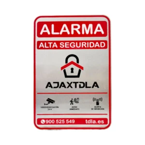 carteles alarma ajax adhesivos aluminio