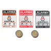 Adhesivo alarma Premium Aluminio puerta | negro, rojo o naranja 6,5x5cm
