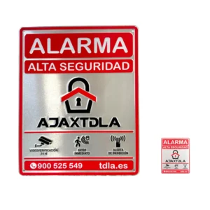 Pack Carteles de alarma Extra . Aluminio.