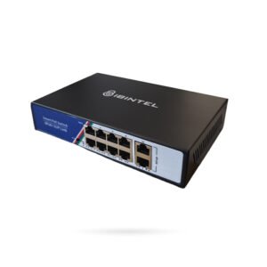 Switch 8 Puertos Gigabit PoE + 2 Uplink IBINTEL 78W Alcance Extendido 250m Plug & Play