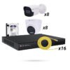 Kit 16 Cámaras de Seguridad IBINTEL ECO 2Mp IP PoE + Grabador + HDD 1TB + Cables 20m Cat 6