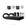 Kit 2 Cámaras 8Mp + Grabador + HDD 1TB + 2x Cable Coaxial + 2x Alimentador KIT UNIFAMILIAR
