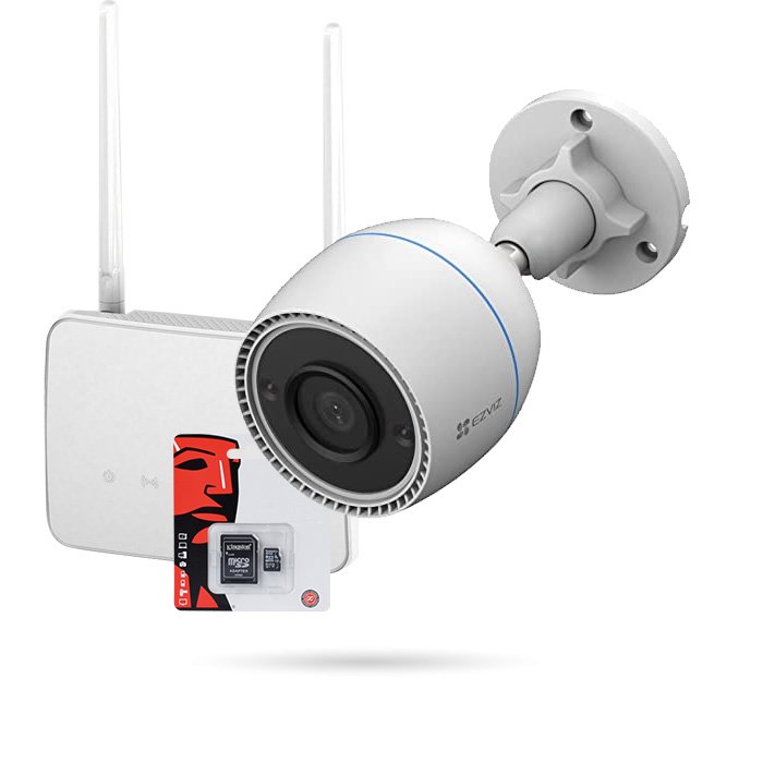 Kit Videovigilancia WiFi Exterior con ROUTER 4G y cámara EZVIZ H3C