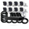 Kit Videovigilancia Exterior 8 Cámaras con Grabador de 5 Megapíxeles FÁBRICA