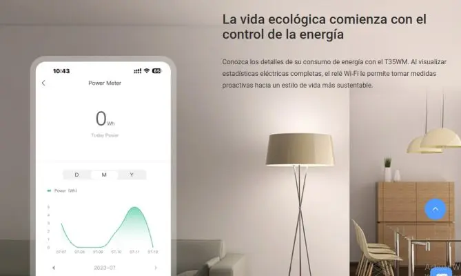 Estadísticas de consumo en la app EZVIZ