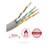 Cable UTP Safire 305m Categoría 5E Conductor CCA Flexible Cubierta Gris PVC
