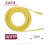 Cable Categoría 6 Amarillo 20 m Conectores RJ45 Sin Interferencias