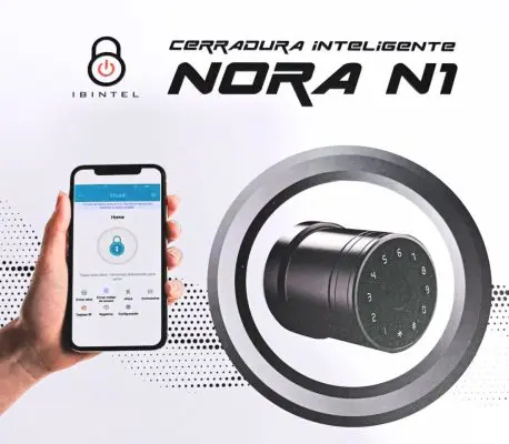 Cerradura IBINTEL NORA en su caja