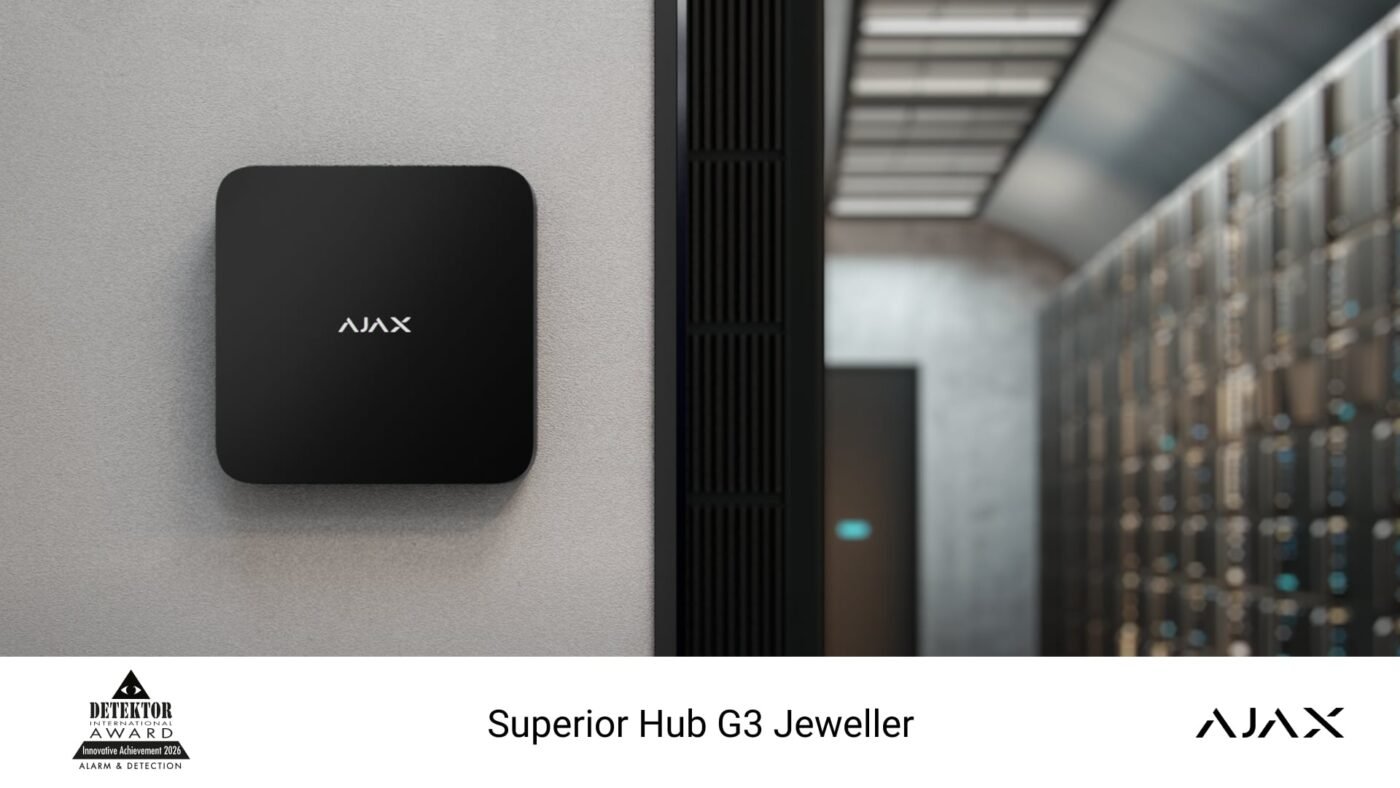 Ajax Superior Hub G3 Jeweller, premiado en los Detektor International Award 2026