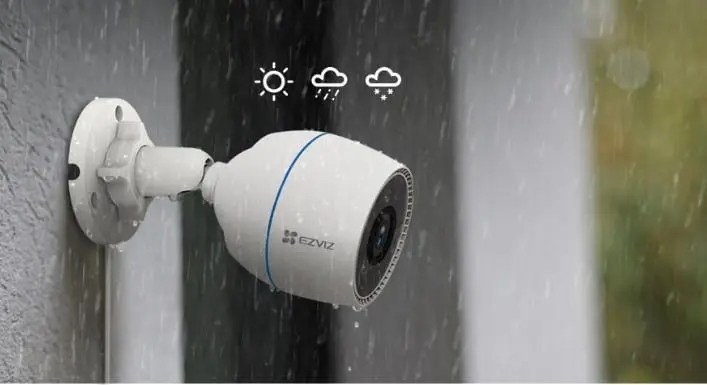 EZVIZ H3C instalada en exterior