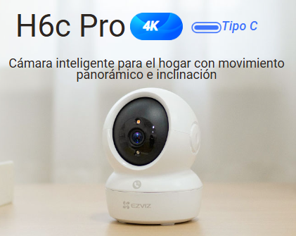 Cámara EZVIZ H6C PRO 4K con giro 360º