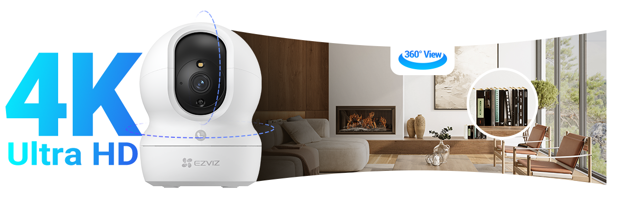 Cobertura panorámica de la cámara EZVIZ para casa