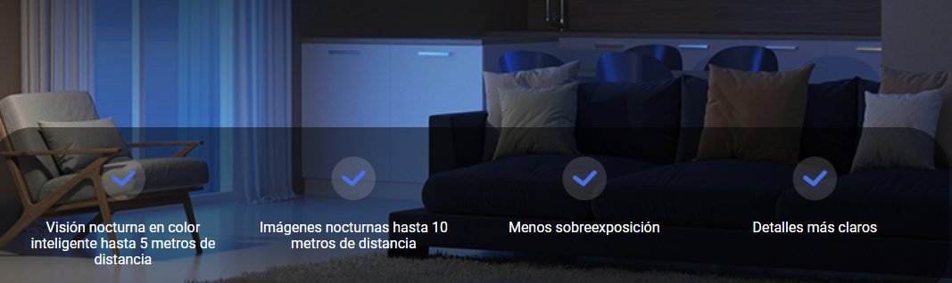 App EZVIZ con la imagen nocturna de la H6C PRO 4K