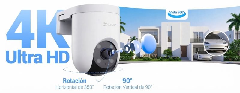 Cámara EZVIZ H8C PRO 4G 4K con giro