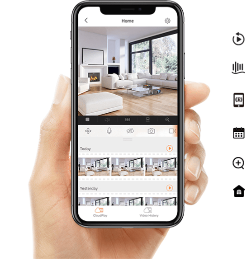 App EZVIZ con avisos de la cámara