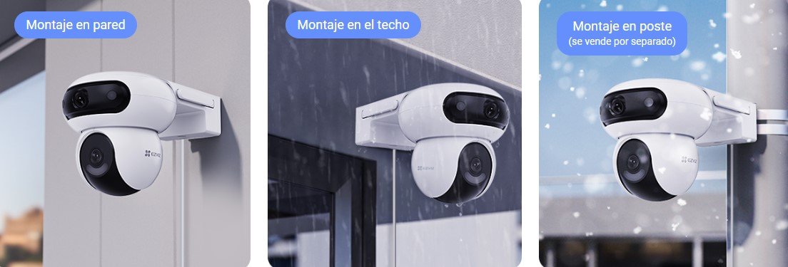 Montaje fácil y flexible de la EZVIZ H90 Dual