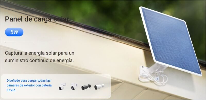 Panel solar EZVIZ 5W para cámaras de batería