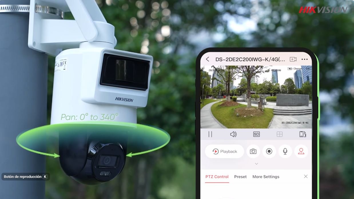 Cámara solar 4G Hikvision con giro e inclinación