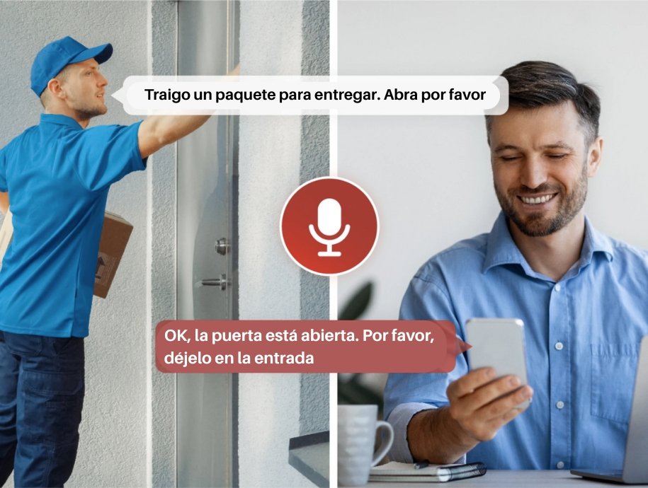 Hablar con un repartidor a través de la cámara