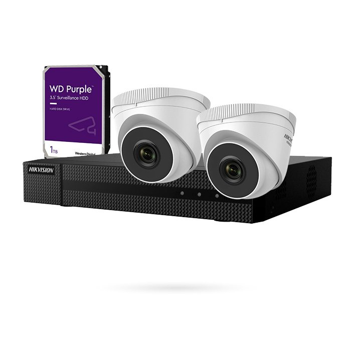 Kit 2 cámaras IP PoE Hikvision