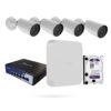 Kit 4 Cámaras Ajax BulletCam 8MP 2.8mm con NVR Ajax, Disco 1 TB y Switch PoE