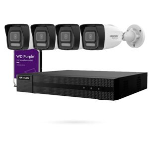 Kit 4 cámaras bullet IP PoE 4MP Hikvision