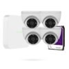 Kit 4 Cámaras Domo WiFi EZVIZ H4 2K con NVR Ajax y Disco 1 TB