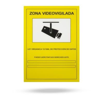 Cartel homologado de zona videovigilada