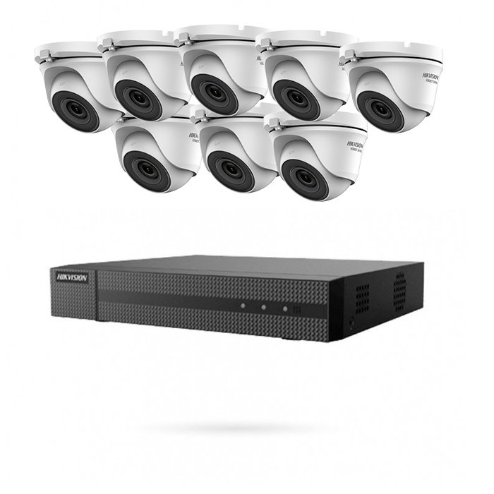 Kit 8 cámaras domo Hikvision