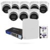 Kit 8 Cámaras Domo IP PoE Hikvision PALK 4MP con NVR Ajax, Switch PoE y Disco 1 TB