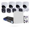 Kit 8 Cámaras IBINTEL 4MP (4 Domos ONUBA + 4 Bullets BORA) con NVR Ajax, Switch PoE y Disco 1 TB
