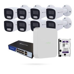 Kit de 8 cámaras IBINTEL para Ajax con NVR Ajax y switch PoE