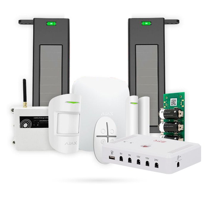 Kit Alarma Ajax con Barrera Infrarroja Solar de 60 m
