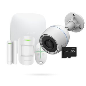Kit Alarma Ajax con Cámara Exterior EZVIZ H3C y Tarjeta 64 GB