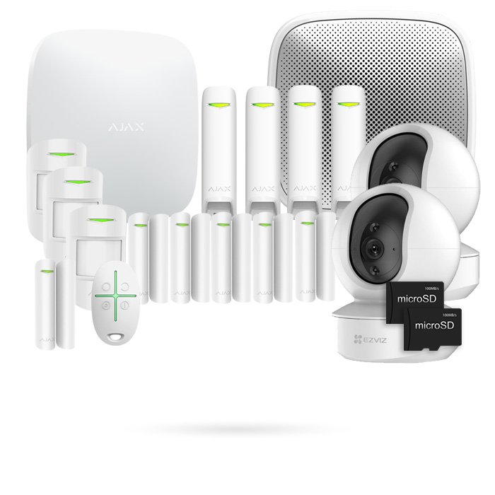 Kit Alarma Ajax Protección Máxima con 2 Cámaras EZVIZ H6C PRO 3K