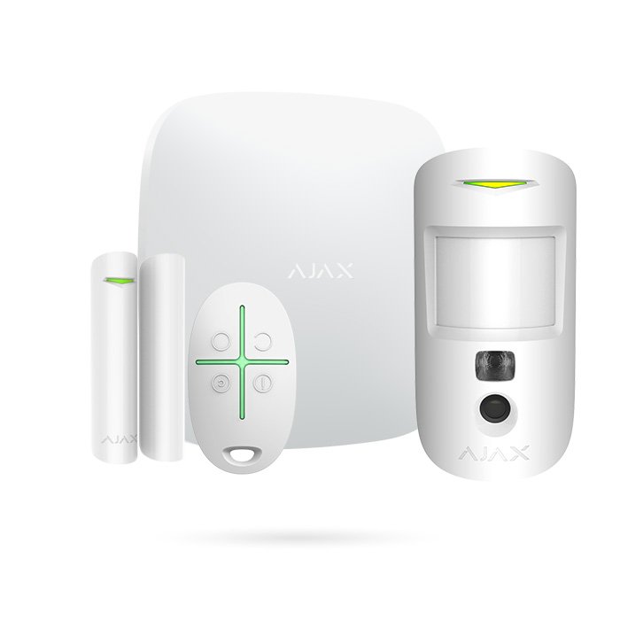 Kit Alarma Ajax Sin Internet Hub 2 4G Dual SIM con MotionCam y Fotos