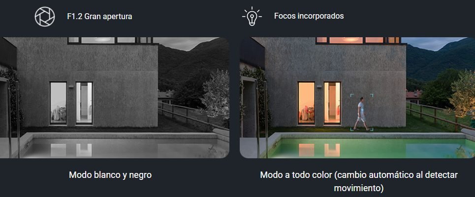 Visión nocturna en color de la EZVIZ HB8 PRO 4K