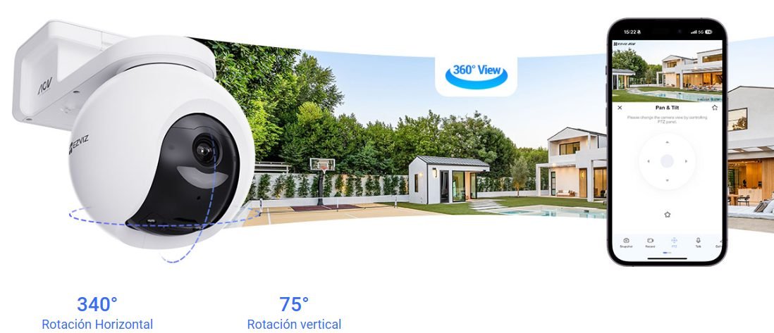 Visión 360º de la EZVIZ HB8 PRO 4K