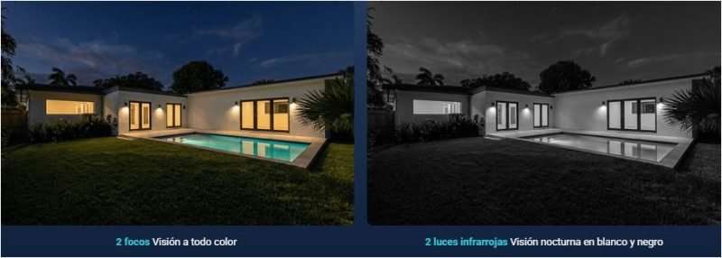 Visión nocturna en color de la EZVIZ HB8C 4K