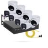 Kit IP IBINTEL de 8 cámaras 4 MP (4 bullets + 4 domos)