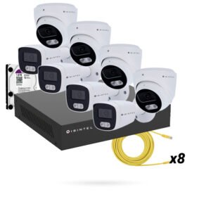 Kit IP IBINTEL de 8 cámaras 4 MP (4 bullets + 4 domos)