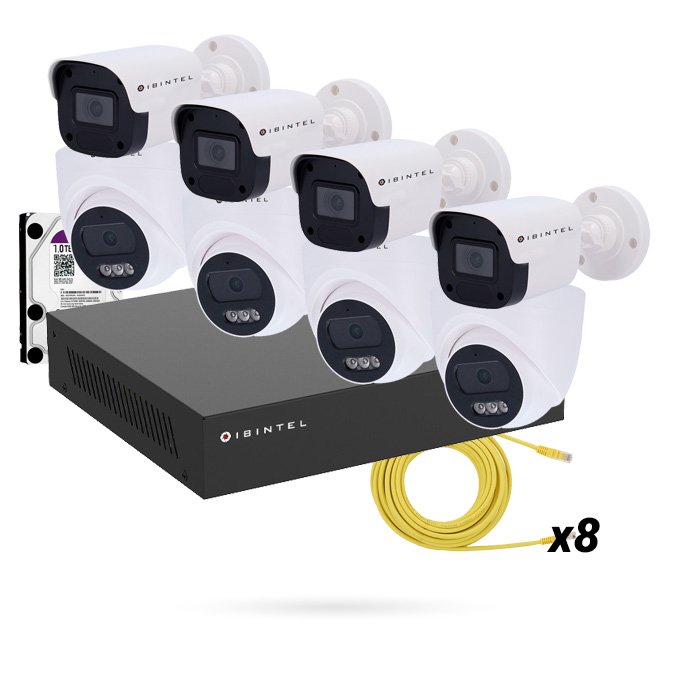 Kit IP IBINTEL ECO de 8 cámaras 2 MP