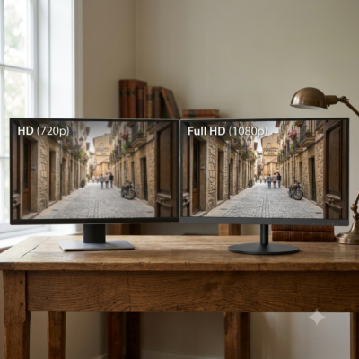 Comparativa de monitor HD y Full HD